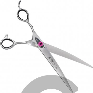 „Kenchii Love Scissor Curved Left 8“- aukščiausios kokybės, profesionaliai sulenktos žirklės kairiarankiams. 1 „Kenchii Love Scissor Curved Left 8“- aukščiausios kokybės, profesionaliai sulenktos žirklės kairiarankiams. 1