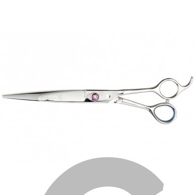 Kenchii Scorpion 7 "- profesionalios tiesios žirklės, pagamintos iš japoniško plieno. Kenchii Scorpion 7 "- profesionalios tiesios žirklės, pagamintos iš japoniško plieno.
