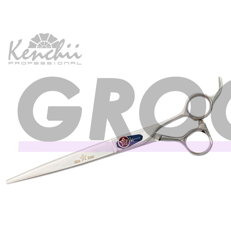„Kenchii Five Star Offset Scissor 8“- aukščiausios kokybės profesionalios tiesios žirklės 20,5 cm.