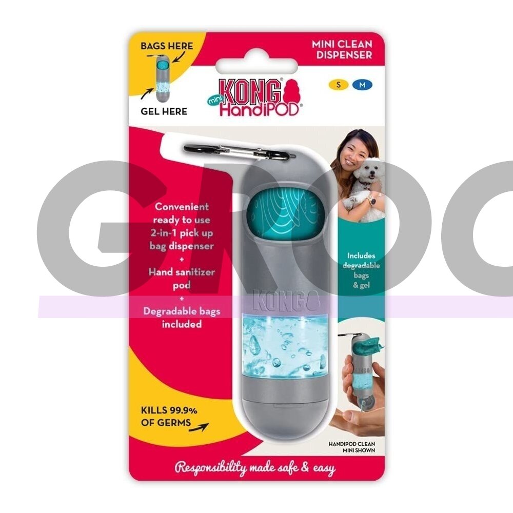 KONG Mini HandiPOD Clean Dispenser - nedidelis dėklas šuns ekskrementų maišeliams su dezinfekuojančiu skysčiu 2