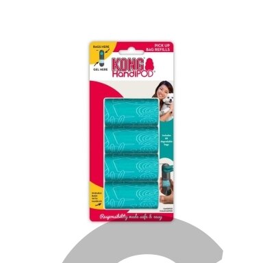 KONG HandiPOD Pick Up Bag Refills 4x15 vnt. - suyrantys šunų ekskrementų maišeliai