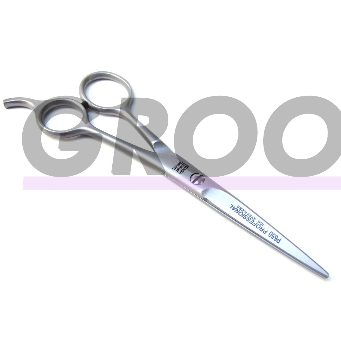 KR Witte Professional Scissors P650 - tiesios žirklės su kabliuku ir vienpusiu mikro pjūviu 6".