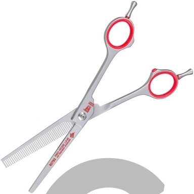 KR Witte Red Rose Line 6,5" - vienpusės filiravimo žirklės, 46 dantukai