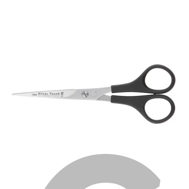 KR Witte Silver Touch 6 "- tiesios žirklės su plastikine rankena 15 cm