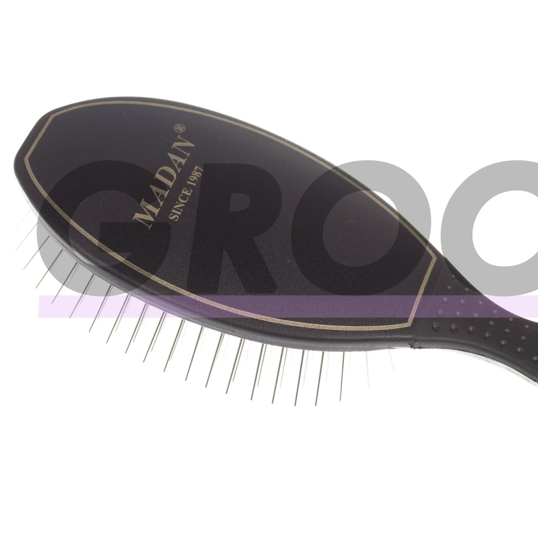 Madan Large Hard Pin Brush - profesionalus didelis šepetys su ergonomiška rankena, 22 mm metaliniu smeigtuku, kietas 2 Madan Large Hard Pin Brush - profesionalus didelis šepetys su ergonomiška rankena, 22 mm metaliniu smeigtuku, kietas 2