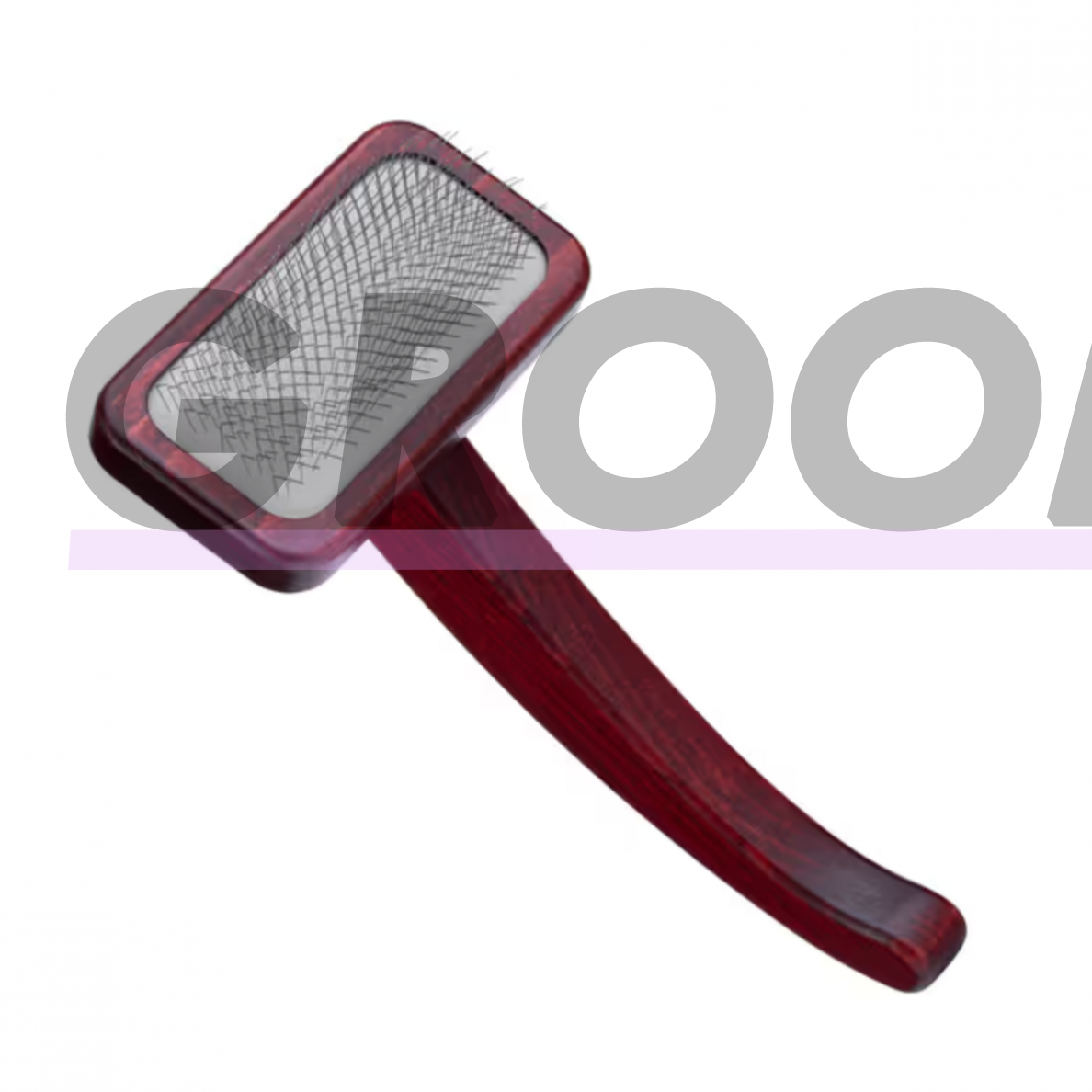 "Maxi-Pin Slicker Brush Large" - didelis, tvirtas šepetys pudeliams su patogia rankena, pagamintas iš buko medienos