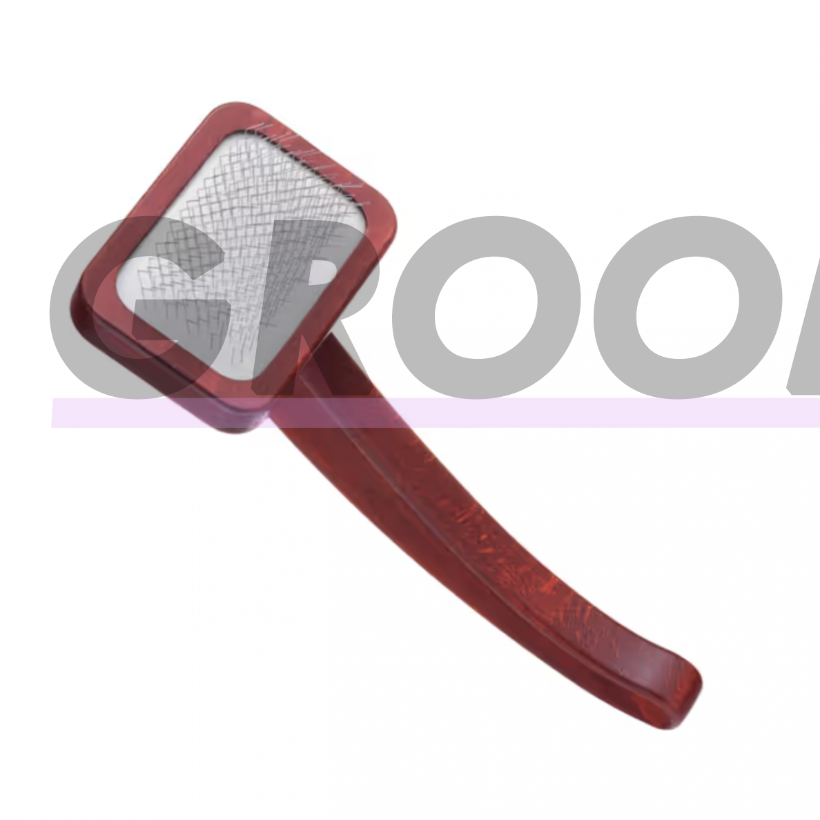 Maxi-Pin Slicker Brush Small - маленькая, прочная щетка для пуделей с удобной ручкой, изготовленная из букового дерева