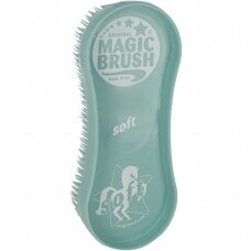 "Magic Brush Soft" - minkštas šepetys šunims ir žirgams, turkio spalvos.