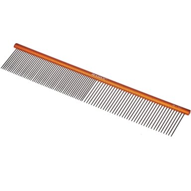 "Madan Professional Ultra Light" šukos 19 cm - profesionalios, itin lengvos šukos su aliuminine rankena ir mišriu tarpu tarp dantų, ploni dantukai 2,9 cm.