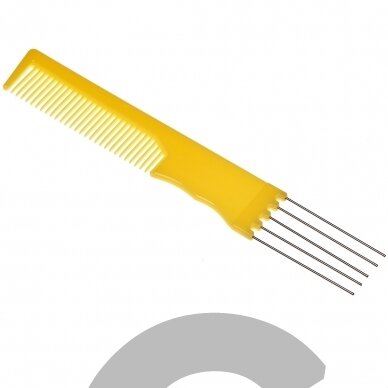 "Madan Dual Action" šukos 20 cm - plastikinės šukos plaukams kedenti ir formuoti - Spalva: geltona