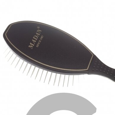 Madan Large Hard Pin Brush - profesionalus didelis šepetys su ergonomiška rankena, 22 mm metaliniu smeigtuku, kietas 2 Madan Large Hard Pin Brush - profesionalus didelis šepetys su ergonomiška rankena, 22 mm metaliniu smeigtuku, kietas 2