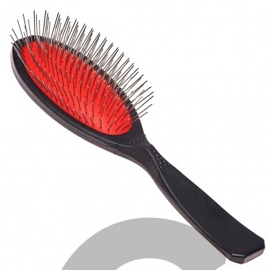 Madan Large Hard Pin Brush - profesionalus didelis šepetys su ergonomiška rankena, 22 mm metaliniu smeigtuku, kietas Madan Large Hard Pin Brush - profesionalus didelis šepetys su ergonomiška rankena, 22 mm metaliniu smeigtuku, kietas