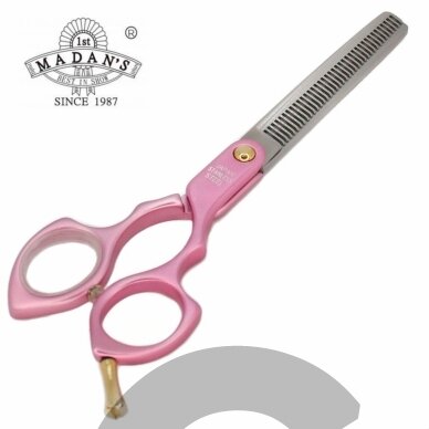 Madan Pet Grooming Thinning – profesionalios, itin lengvos vienpusės filiravimo žirklės iš japoniško nerūdijančio plieno, aliuminio rankena – violetinės Madan Pet Grooming Thinning – profesionalios, itin lengvos vienpusės filiravimo žirklės iš japoniško nerūdijančio plieno, aliuminio rankena – violetinės
