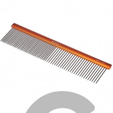 "Madan Professional Light" šukos 19 cm - profesionalios, lengvos šukos su aliuminine rankena ir mišriais dantų tarpais, 3,5 cm ilgio kaiščiais - oranžinė spalva "Madan Professional Light" šukos 19 cm - profesionalios, lengvos šukos su aliuminine rankena ir mišriais dantų tarpais, 3,5 cm ilgio kaiščiais - oranžinė spalva