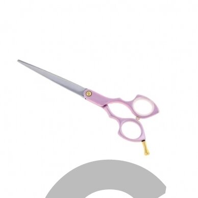 Madan Straight Pet Grooming Scissors 6,5" - profesionalios, itin lengvos tiesios žirklės pagamintos iš japoniško nerūdijančio plieno, aliuminio rankena - rožinė Madan Straight Pet Grooming Scissors 6,5" - profesionalios, itin lengvos tiesios žirklės pagamintos iš japoniško nerūdijančio plieno, aliuminio rankena - rožinė
