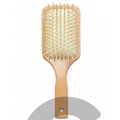 "Mars Professional Wood Pin Brush" - tvirtas šepetys žirgams šukuoti, mediniai dantukai 1