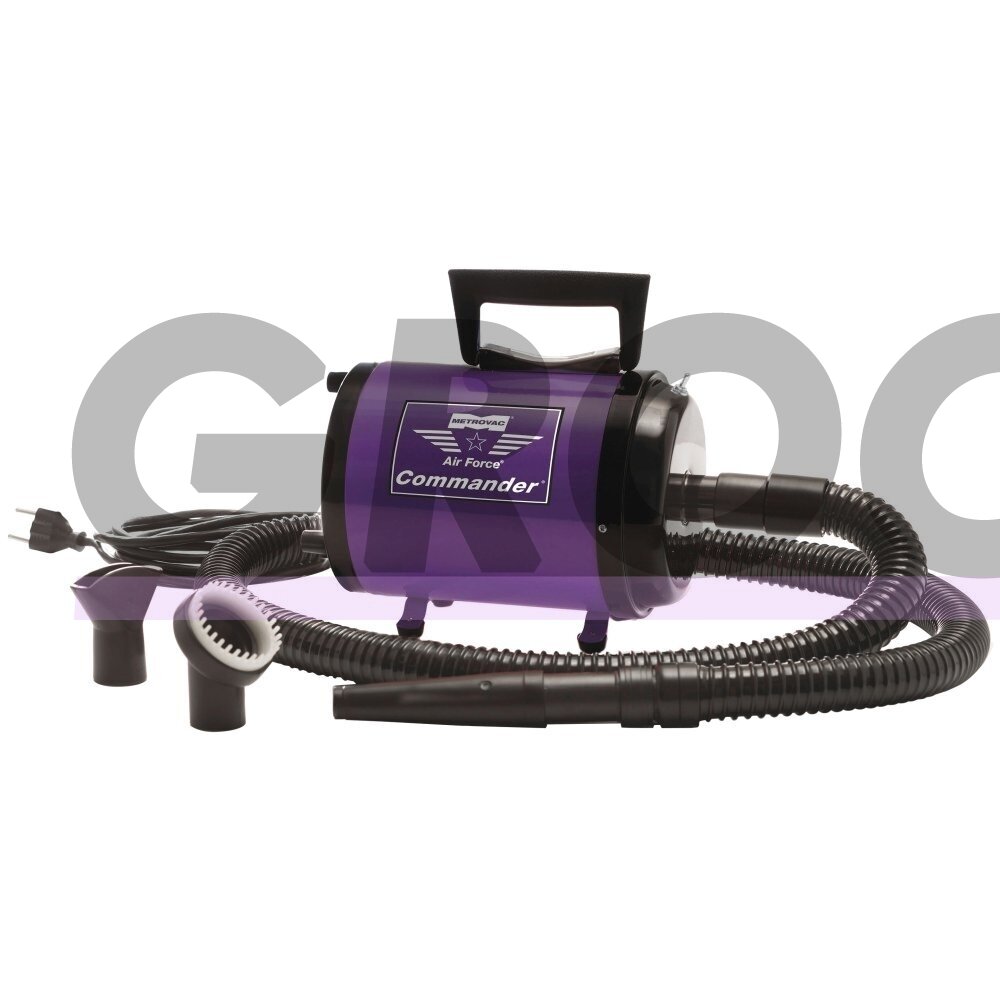 "MetroVac® Air Force Commander 1350W" - galingas ir patogus stalinis džiovintuvas su dviejų pakopų reguliuojamu oro srautu ir metaliniu korpusu - Violetinė spalva