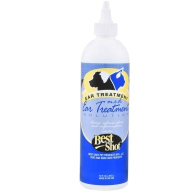 Best Shot M.E.D. Herbal Ear Cleaner - Priešuždegiminis ir priešgrybelinis skystis gyvūnų ausų priežiūrai - Talpa: 355ml