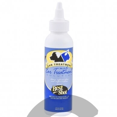 Best Shot M.E.D. Herbal Ear Cleaner - Priešuždegiminis ir priešgrybelinis skystis gyvūnų ausų priežiūrai - Talpa: 118ml Best Shot M.E.D. Herbal Ear Cleaner - Priešuždegiminis ir priešgrybelinis skystis gyvūnų ausų priežiūrai - Talpa: 118ml