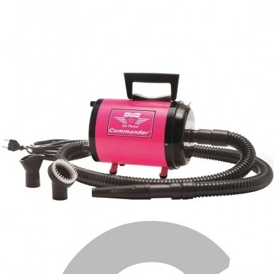 "MetroVac® Air Force Commander 1350W" - galingas ir patogus stalinis džiovintuvas su dviejų pakopų reguliuojamu oro srautu ir metaliniu korpusu - Rožinė spalva "MetroVac® Air Force Commander 1350W" - galingas ir patogus stalinis džiovintuvas su dviejų pakopų reguliuojamu oro srautu ir metaliniu korpusu - Rožinė spalva