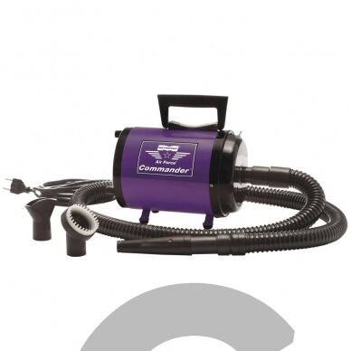 "MetroVac® Air Force Commander 1350W" - galingas ir patogus stalinis džiovintuvas su dviejų pakopų reguliuojamu oro srautu ir metaliniu korpusu - Violetinė spalva "MetroVac® Air Force Commander 1350W" - galingas ir patogus stalinis džiovintuvas su dviejų pakopų reguliuojamu oro srautu ir metaliniu korpusu - Violetinė spalva