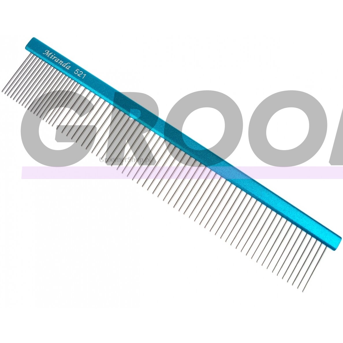 Miranda 521 25 cm - tvirtos metalinės šukos su mišriu 80/20 dantų išsidėstymu Miranda 521 25 cm - tvirtos metalinės šukos su mišriu 80/20 dantų išsidėstymu