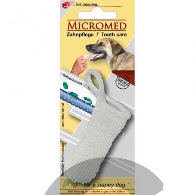 "Micromed Tooth Care" - šunų dantų valiklis su sidabro jonais - Dydis: S 3 "Micromed Tooth Care" - šunų dantų valiklis su sidabro jonais - Dydis: S 3