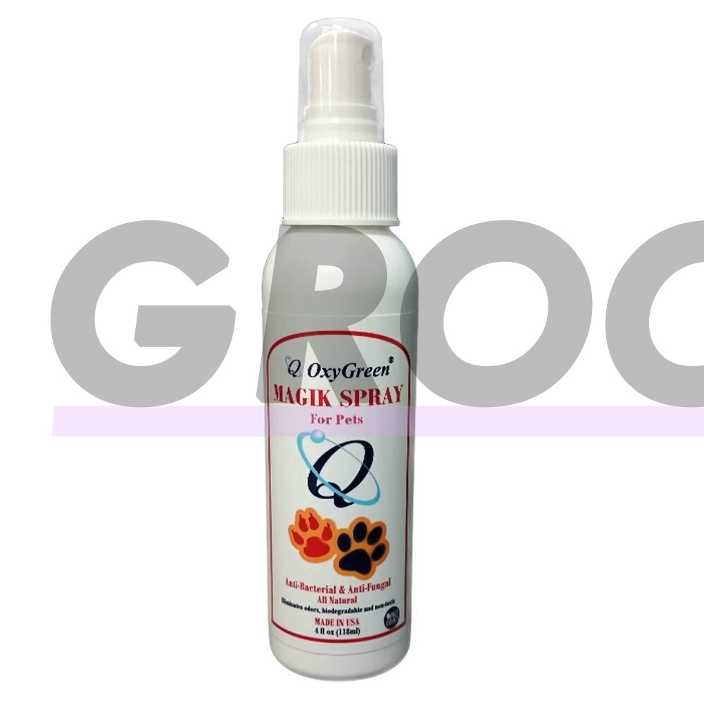 Mr Groom Oxy Green Magik Spray 118ml - натуральный антибактериальный спрей для собак, кошек, кроликов, морских свинок и неводных рептилий Mr Groom Oxy Green Magik Spray 118ml - натуральный антибактериальный спрей для собак, кошек, кроликов, морских свинок и неводных рептилий