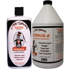 "Mr Groom Citrus Shampoo" - natūralus šampūnas nuo blusų šunims su eteriniais aliejais, alaviju ir kokosų aliejumi
