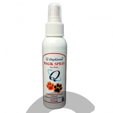 Mr Groom Oxy Green Magik Spray 118ml - натуральный антибактериальный спрей для собак, кошек, кроликов, морских свинок и неводных рептилий Mr Groom Oxy Green Magik Spray 118ml - натуральный антибактериальный спрей для собак, кошек, кроликов, морских свинок и неводных рептилий