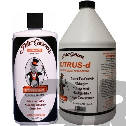 "Mr Groom Citrus Shampoo" - natūralus šampūnas nuo blusų šunims su eteriniais aliejais, alaviju ir kokosų aliejumi