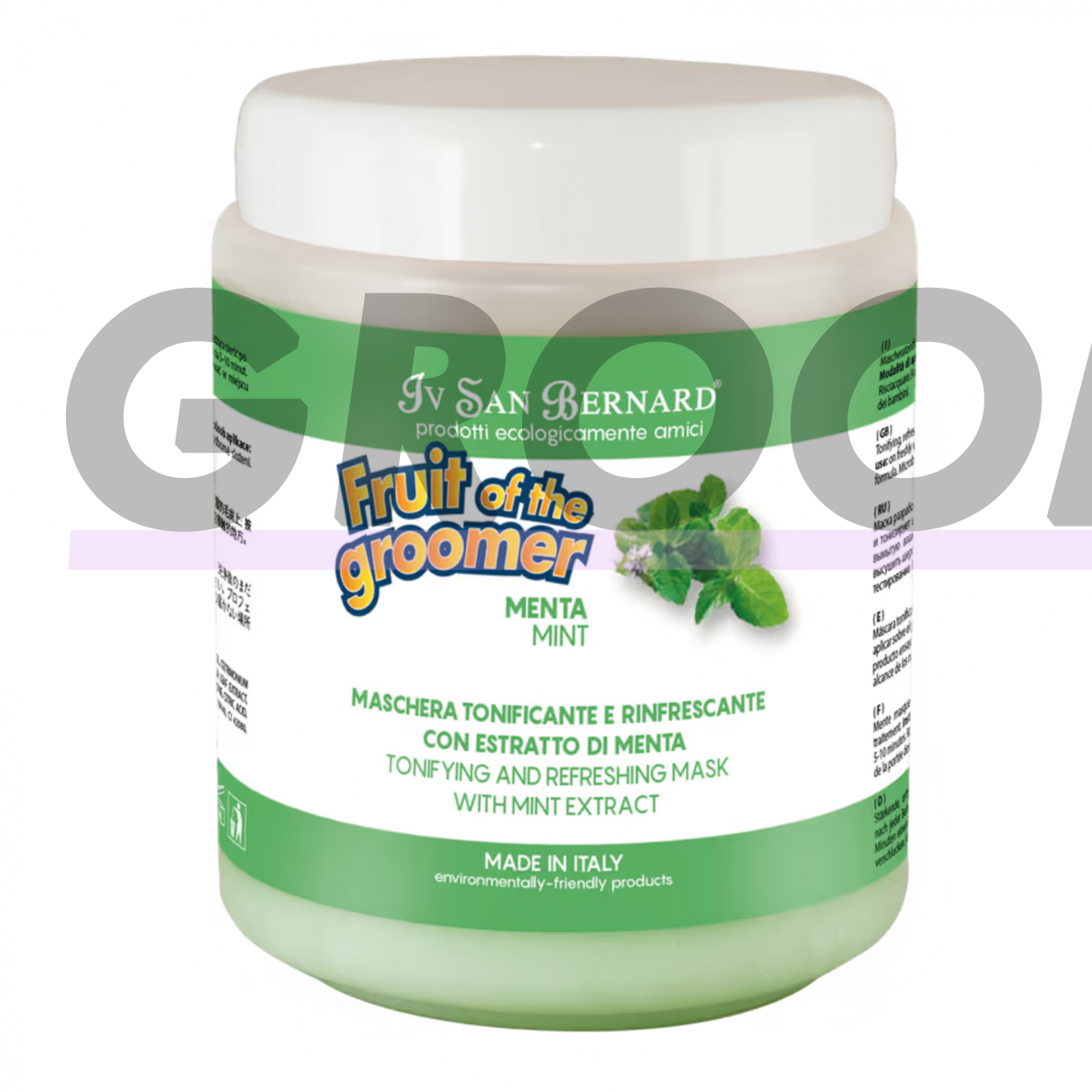 Iv San Bernard Fruit of Groomer Menta Mask - тонизирующая и освежающая маска для собак и кошек, для всех типов шерсти, с экстрактом мяты 1