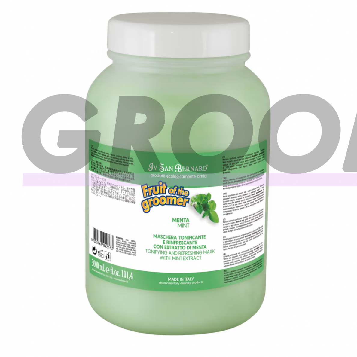 Iv San Bernard Fruit of Groomer Menta Mask - тонизирующая и освежающая маска для собак и кошек, для всех типов шерсти, с экстрактом мяты 3