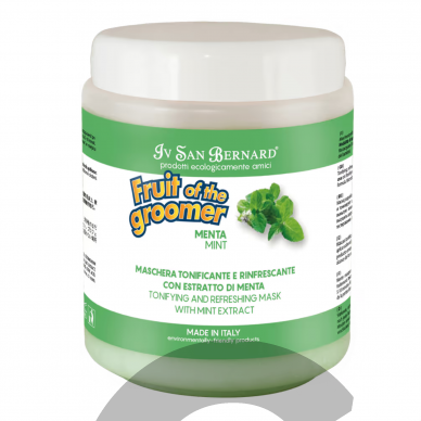 Iv San Bernard Fruit of Groomer Menta Mask - тонизирующая и освежающая маска для собак и кошек, для всех типов шерсти, с экстрактом мяты 1
