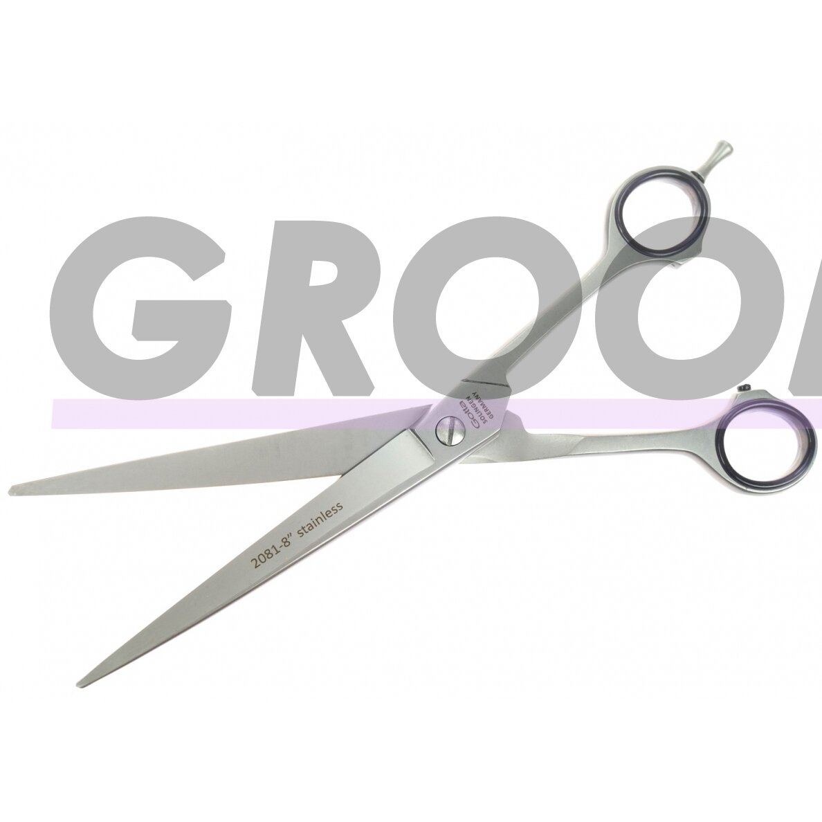 Gotta Solingen 8 colių (20 cm) lenktos žirklės su vienpusiu mikro pjūviu. Gotta Solingen 8 colių (20 cm) lenktos žirklės su vienpusiu mikro pjūviu.