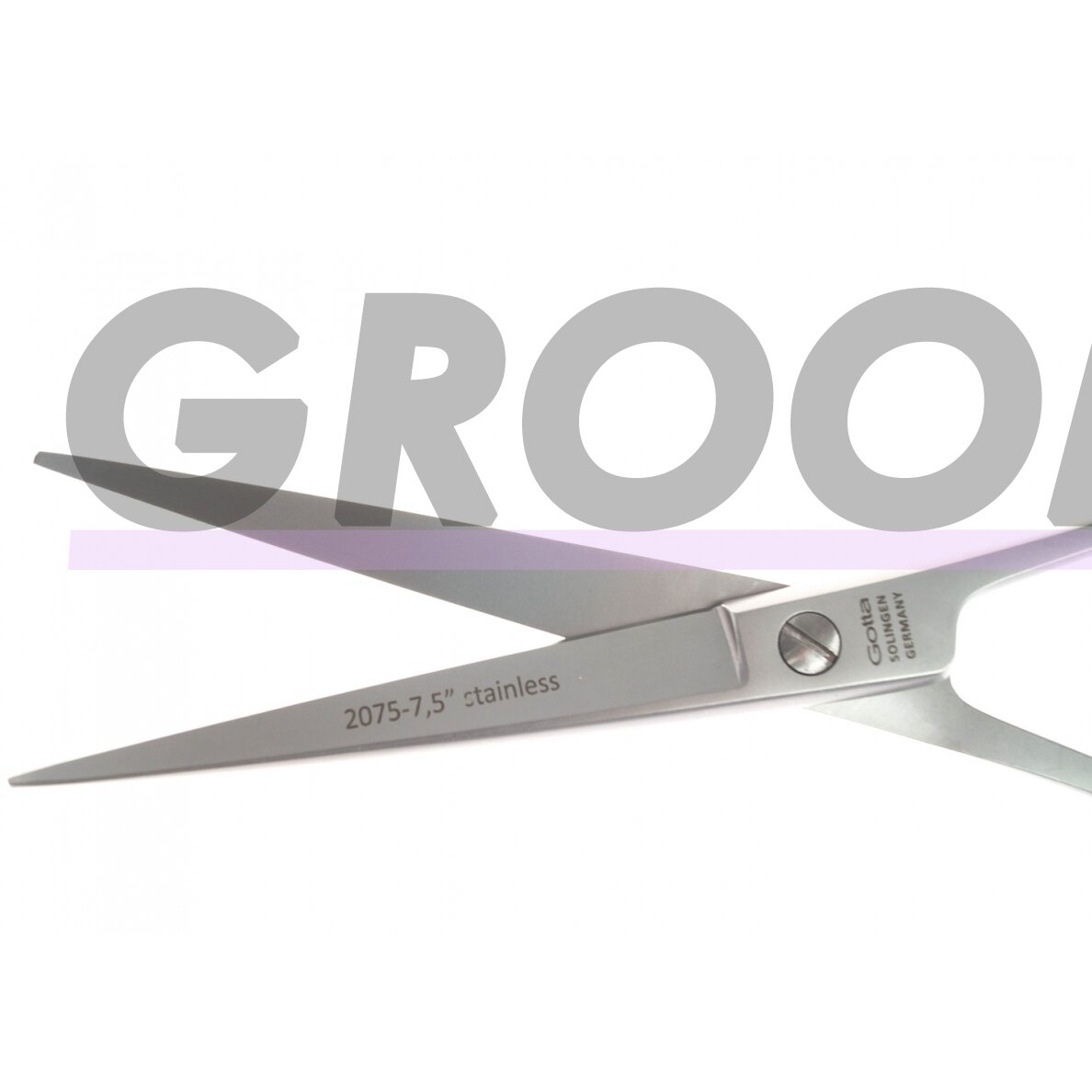 Gotta Solingen 7,5 colio (19,5 cm) tiesios žirklės su vienpusiu mikro pjūviu. 1