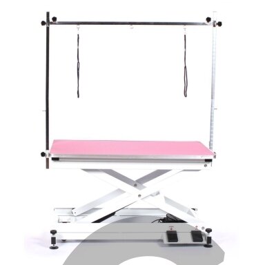 Modernus kirpimo stalas Moon" su elektriniu pakėlimu, stalviršis 110x60 cm Modernus kirpimo stalas Moon" su elektriniu pakėlimu, stalviršis 110x60 cm