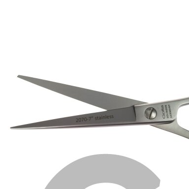Gotta Solingen 7 colių (18,5 cm) tiesios žirklės su vienpusiu mikro pjūviu.