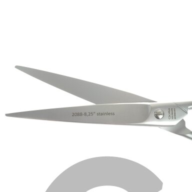 Gotta Solingen 8,25 colio (20 cm) tiesios žirklės su vienpusiais mikropjūviais, plačios.