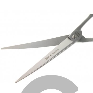 Gotta Solingen 8 colių (20 cm) lenktos žirklės su vienpusiu mikro pjūviu. 1 Gotta Solingen 8 colių (20 cm) lenktos žirklės su vienpusiu mikro pjūviu. 1