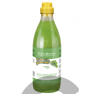 Iv San Bernard Fruit of Groomer Menta Shampoo - освежающий мятный шампунь, для всех типов шерсти, концентрат 1:3 1