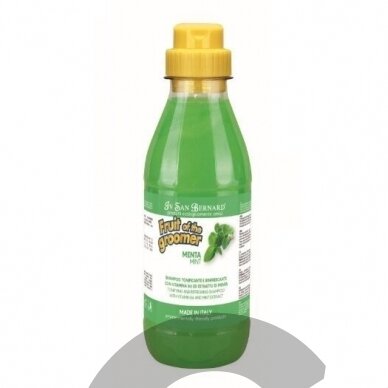 Iv San Bernard Fruit of Groomer Menta Shampoo - освежающий мятный шампунь, для всех типов шерсти, концентрат 1:3 2