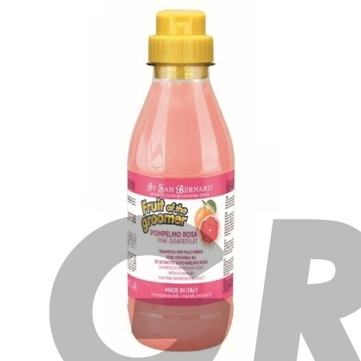 Iv San Bernard Fruit of the Groomer Pink Grapefruit Shampoo - Шампунь с розовым грейпфрутом для полудлинной шерсти, для собак и кошек, концентрат 1:3 1