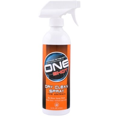 One Shot Dry Clean Spray Shampoo - profesionalus sausas šampūnas gyvūnams, naikinantis nemalonius kvapus