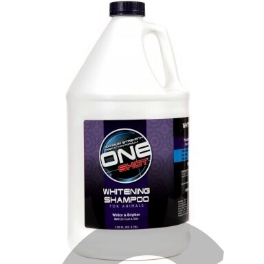 One Shot Whitening Shampoo - profesionalus šampūnas baltam ir šviesiam kailiui