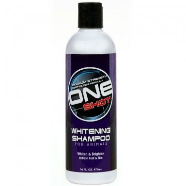 One Shot Whitening Shampoo - profesionalus šampūnas baltam ir šviesiam kailiui