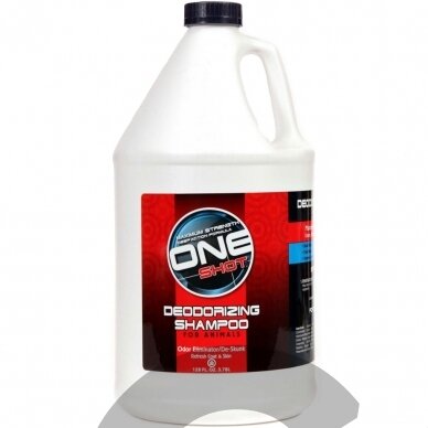 One Shot Deodorizing De-Skunk Shampoo - profesionalus valomasis ir stipriai dezodoruojantis šampūnas One Shot Deodorizing De-Skunk Shampoo - profesionalus valomasis ir stipriai dezodoruojantis šampūnas
