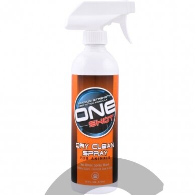 One Shot Dry Clean Spray Shampoo - profesionalus sausas šampūnas gyvūnams, naikinantis nemalonius kvapus