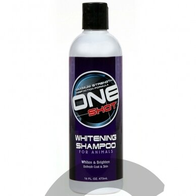 One Shot Whitening Shampoo - profesionalus šampūnas baltam ir šviesiam kailiui One Shot Whitening Shampoo - profesionalus šampūnas baltam ir šviesiam kailiui