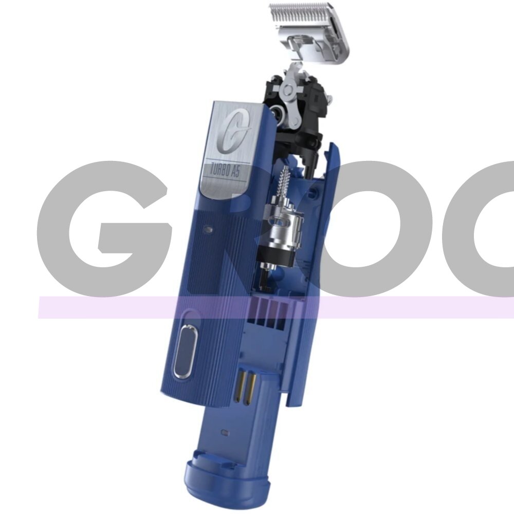 Oster Cordless Turbo A5 – belaidė kirpimo mašinėlė su galimybe dirbti prijungus laidą + Oster peiliukas Nr. 10 + papildomas akumuliatorius. 3